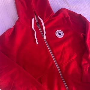 Converse All Star Red Zip Up Hoodie